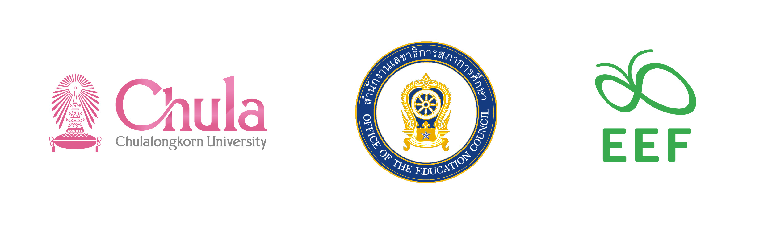 logos of Chulalongkorn University, OEC and EEF.