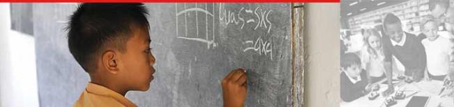Boy at a blackboard