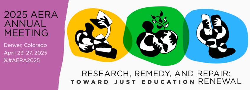 Three illustrations in a yellow, green, and blue circles, header banner for the page