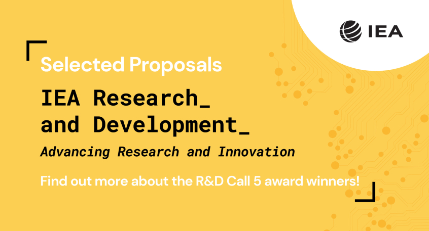 Yellow banner for Research and Development Fund with the tagline ‘Advancing research and innovation’ and a prompt to find out more about the R&D Call 5 award winners.